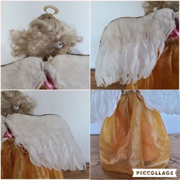Paradise Galleries Vintage Light Up Porcelain Angel Tree Topper or Shelf Sitter - Picture 16 of 16